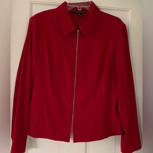 Women’s large red jacket.